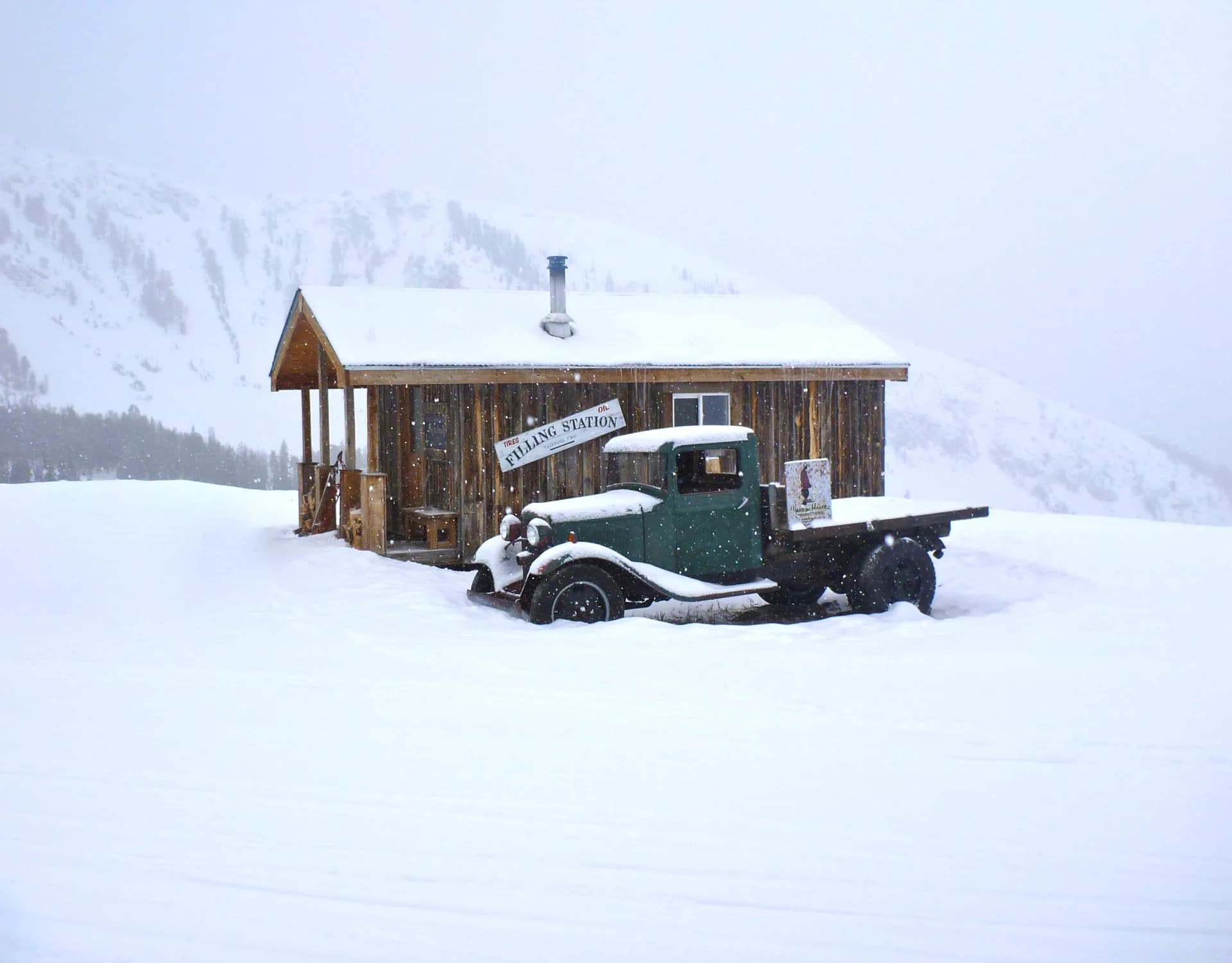 Snow-covered lodge at Yellowstone Club